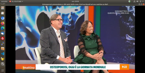 Prevenire l’osteoporosi con l’alimentazione e lo stile di vita. Prof.ssa Brandi su Rai1 – Uno Mattina